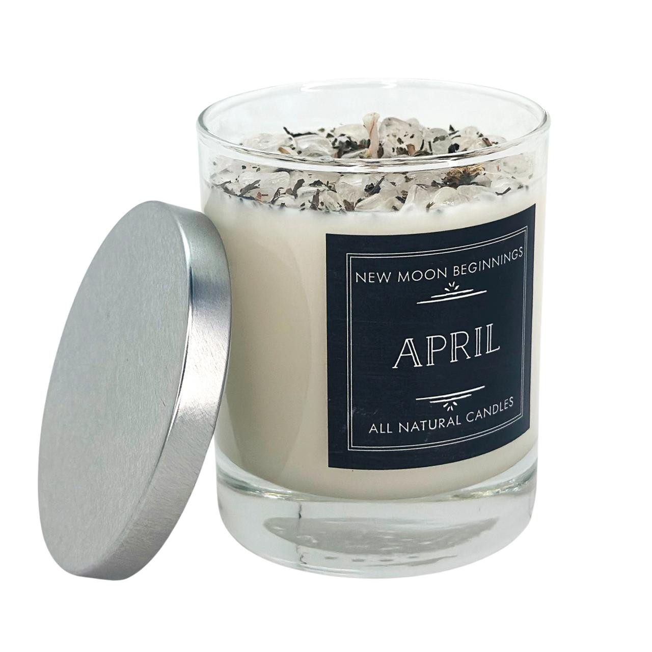 April Monthly Candle | New Moon Beginnings