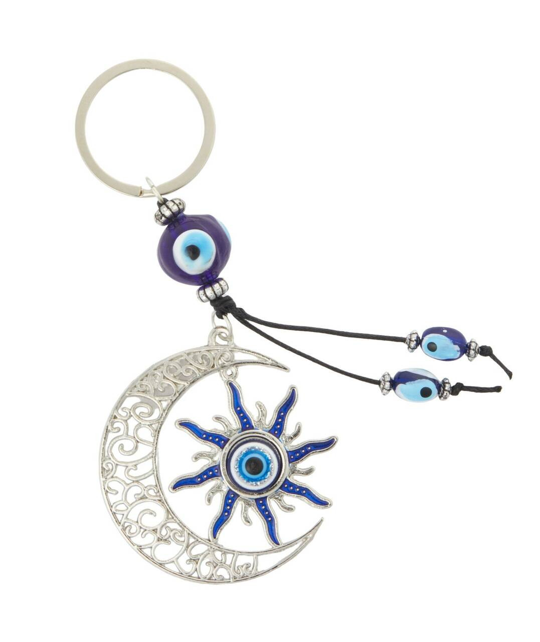 Evil Eye Sun & Moon Keychain – Crystal Love Collective