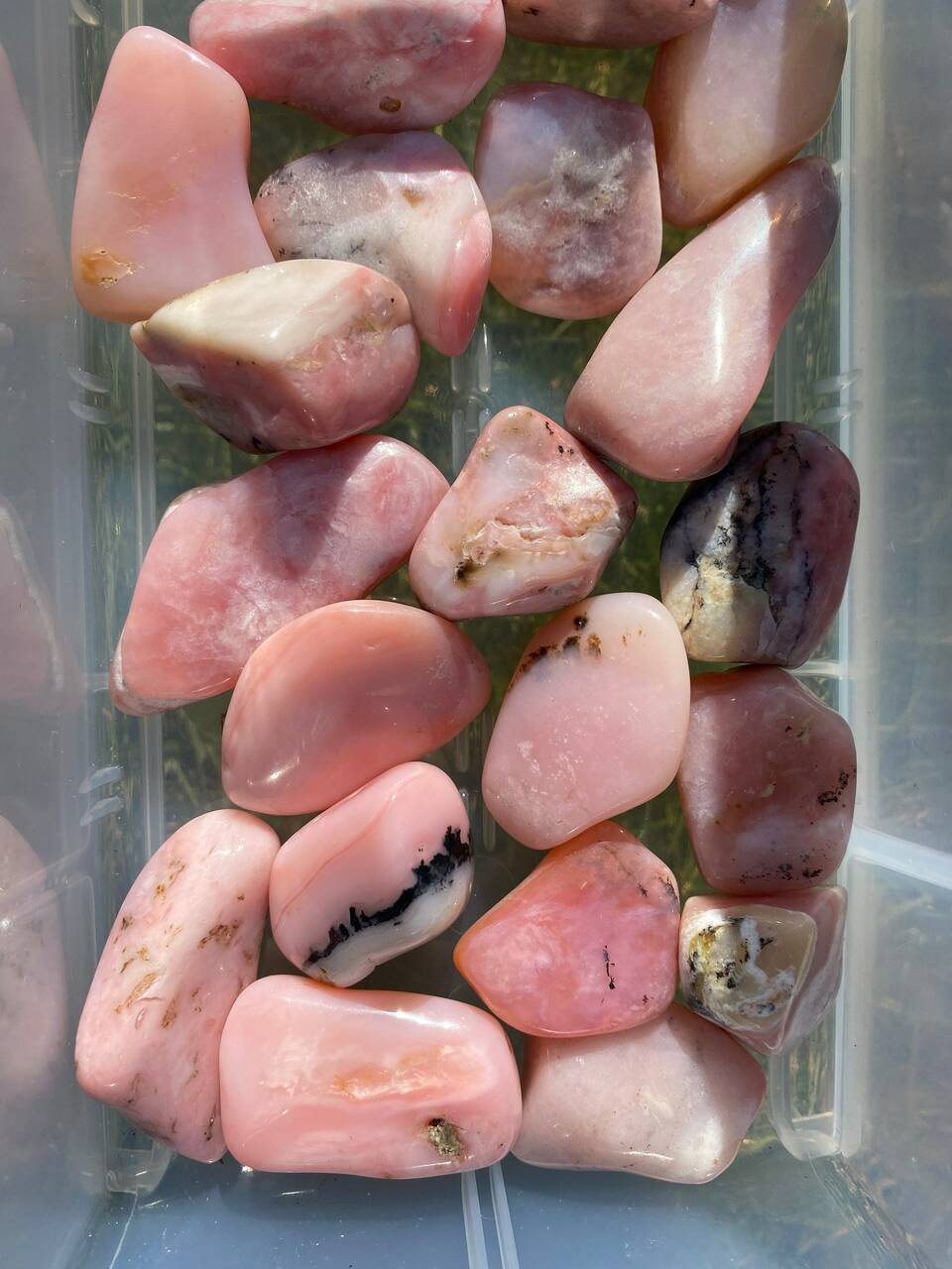 Pink Opal Tumbled Stone Natural Crystal Quartz Chakra Healing 1 Ounce 6-8 Stones 