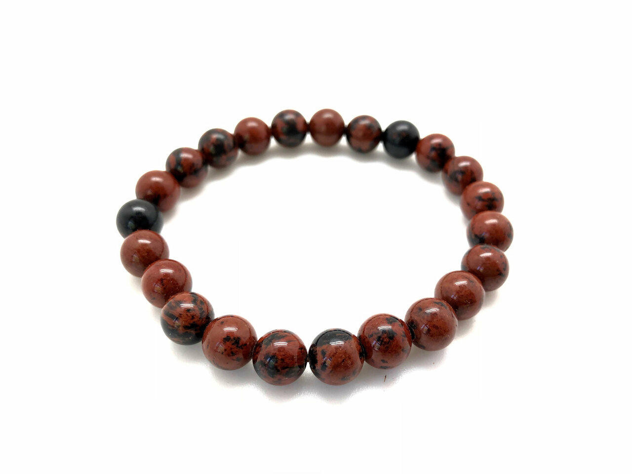 Mahogany Obsidian Elastic Bracelet - 8mm Beads