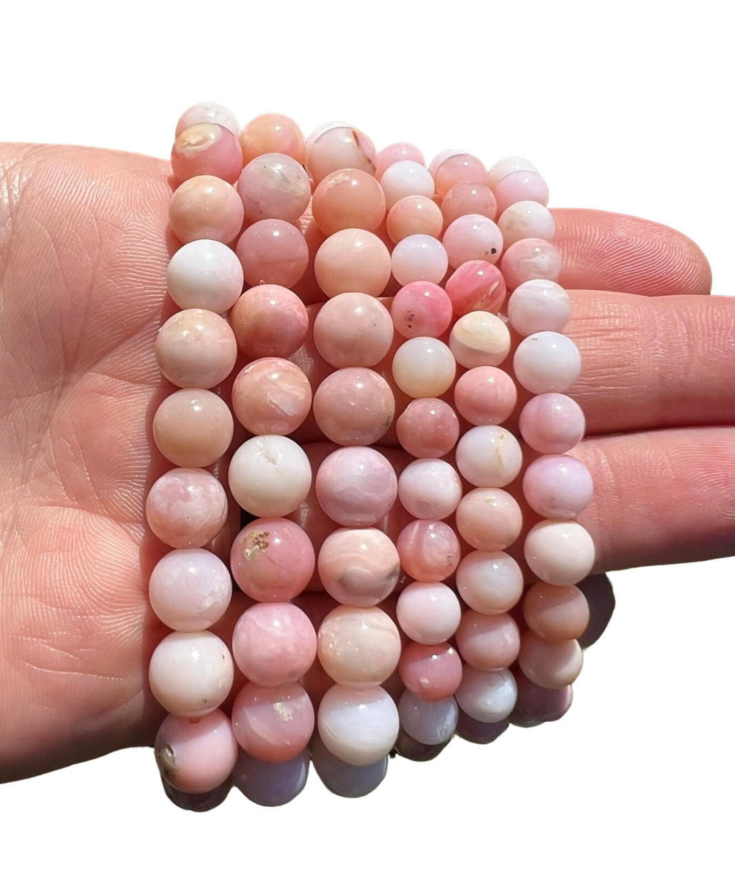 Round Shape Peruvian Opal Bracelet Natural Beads