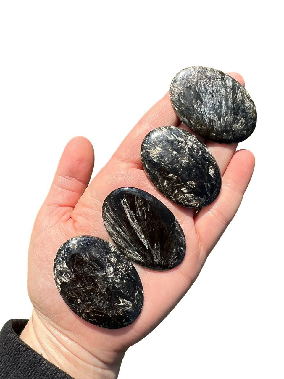 Black Golden Seraphinite Cabochon - Oval | New Moon Beginnings