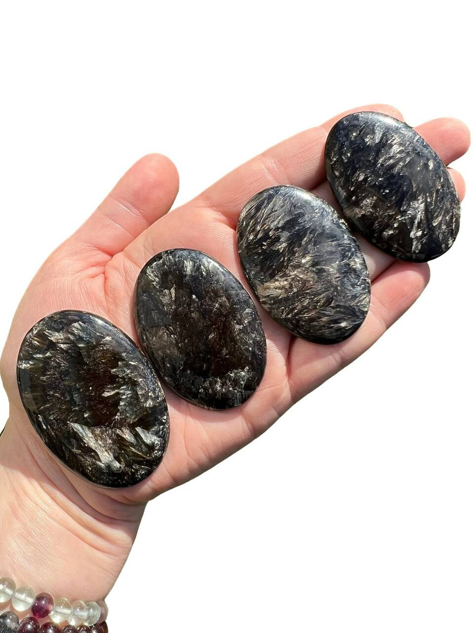 Black Golden Seraphinite Cabochon - Oval | New Moon Beginnings