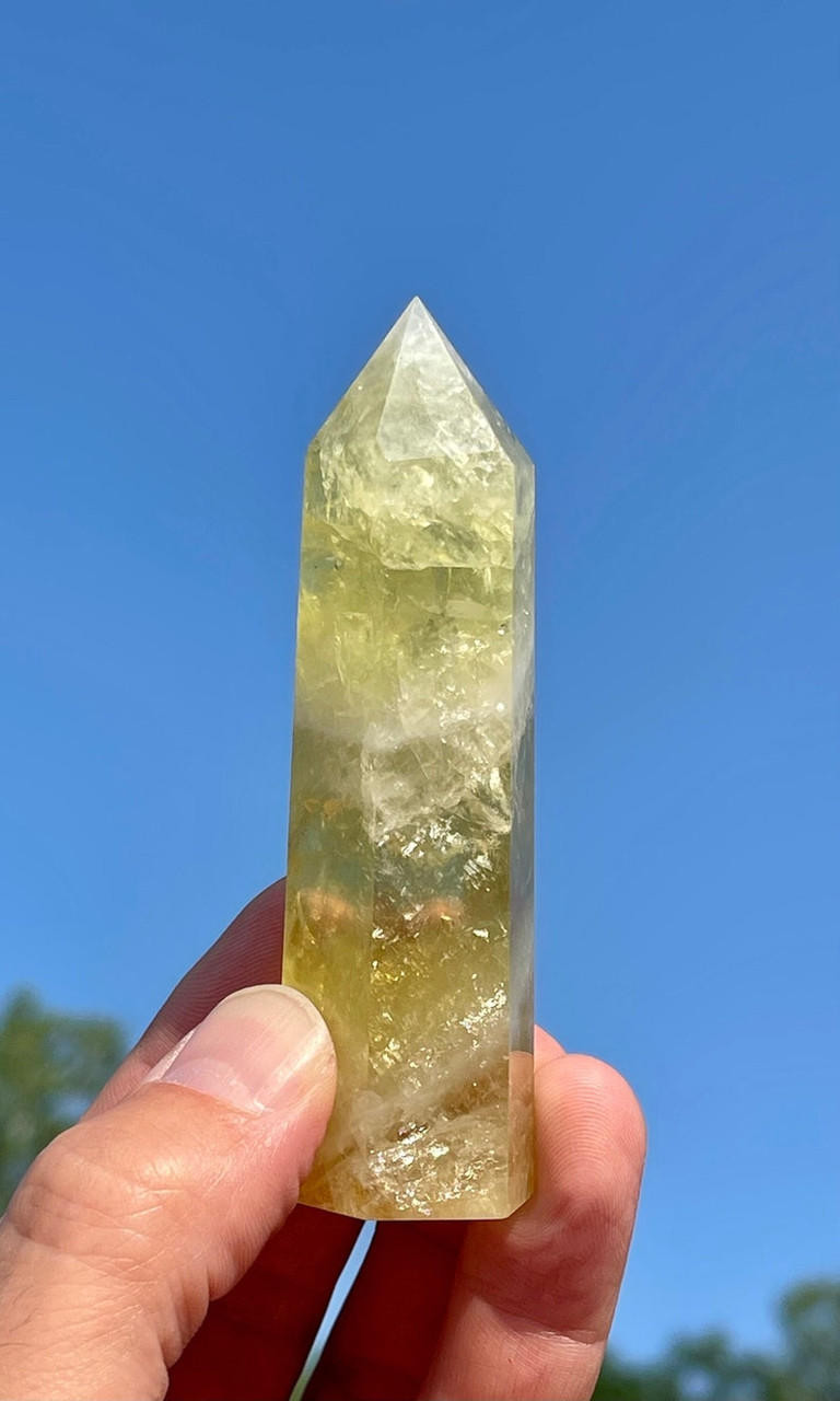 Lemon Quartz Point - Polished | New Moon Beginnings