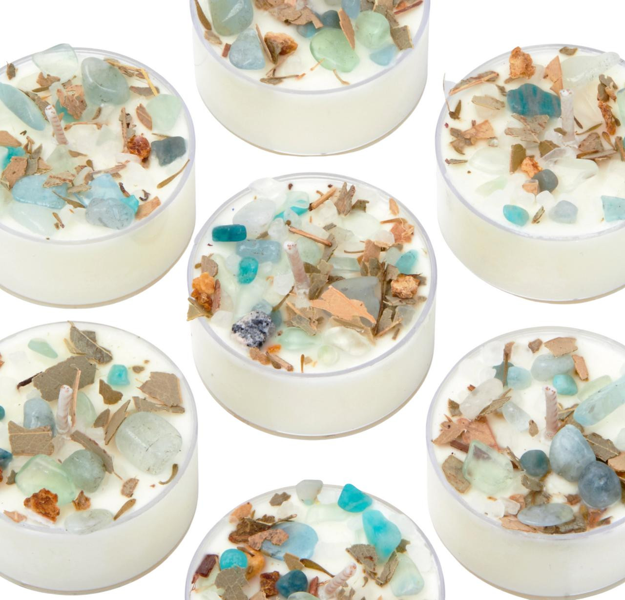 Crystal Waters Candle Spa Candle with Crystals New Moon Beginnings