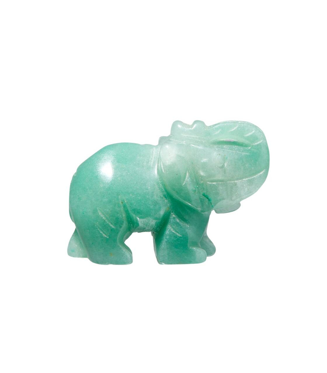★BLUE ELEPHANT★ HANNAH light green Green Aventurine Elephant | New Moon Beginnings