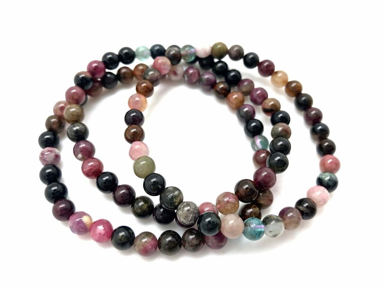 Mixed Gemstone Elastic Beaded Bracelet No:2