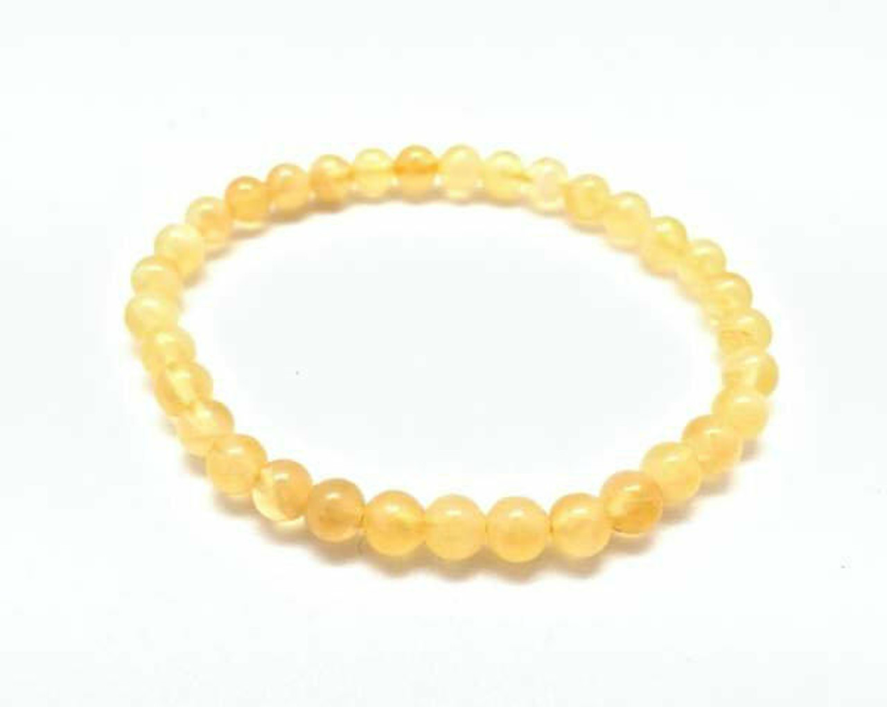 Yellow Calcite Elastic Bracelet  6mm  8mm Beads  New Moon Beginnings