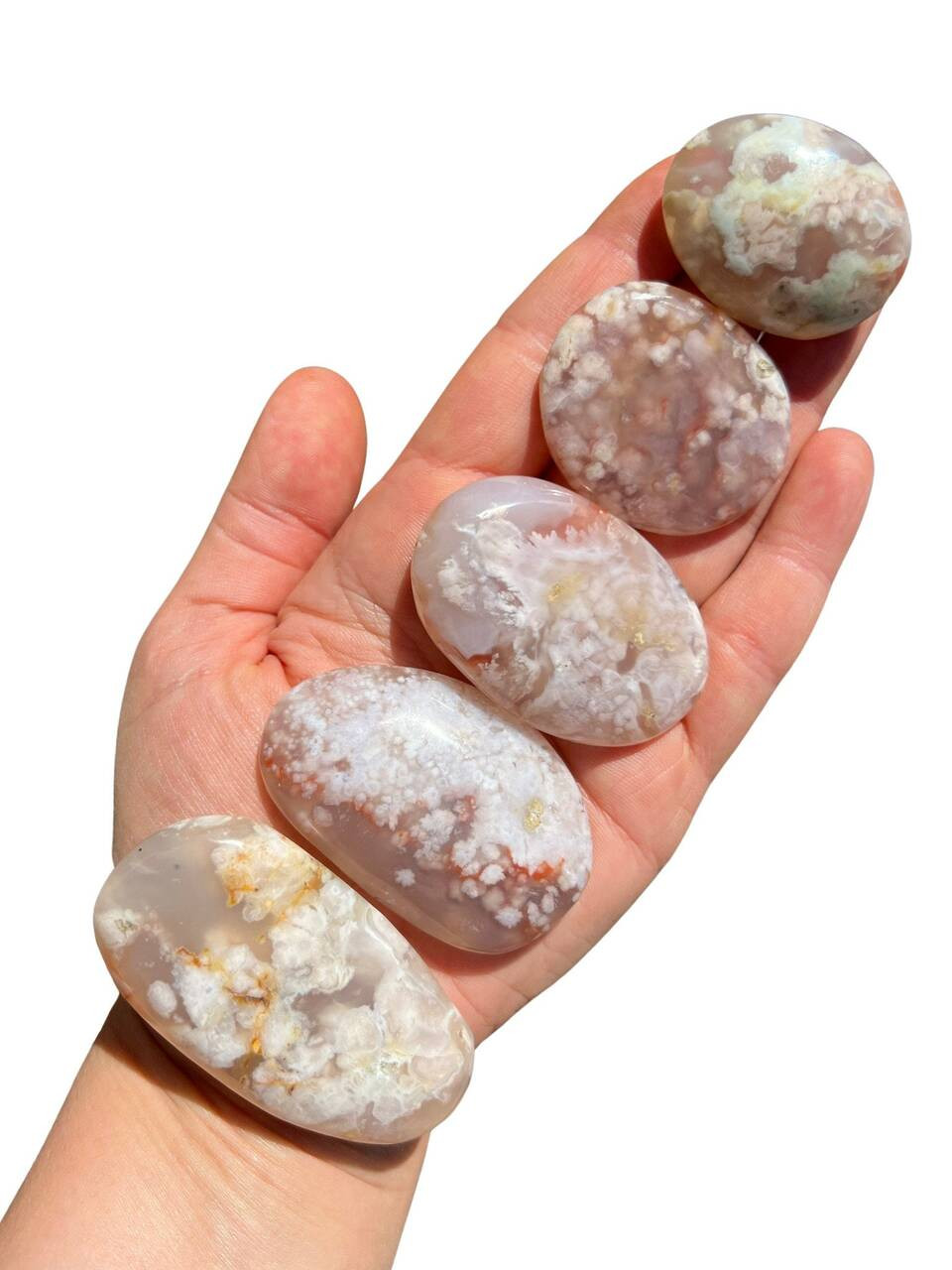 Flower Agate Palm Stone | New Moon Beginnings