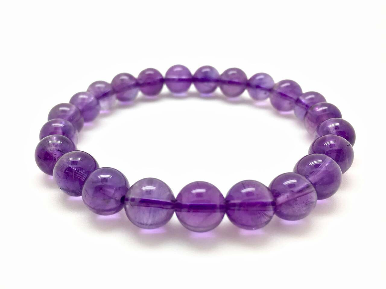 purple Gemstone Amethyst Bracelet, Bracelet Type: Beaded at Rs 240/piece in  Jaipur