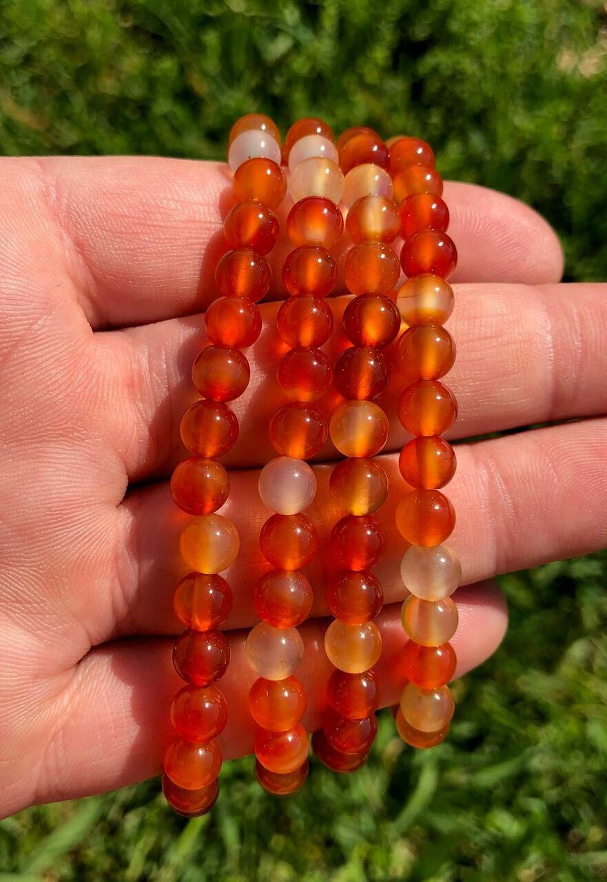 8mm Carnelian Bracelets | Anima Mundi Crystals