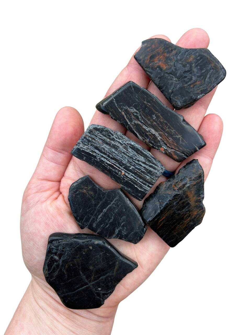 Black Tourmaline & Red Jasper Stone Slice | New Moon Beginnings