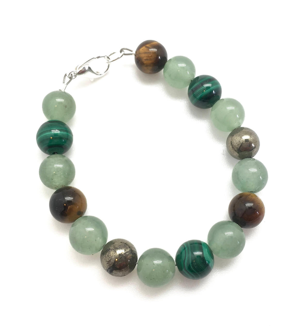 Abundance & Prosperity Clasp Bracelet - 8mm Beads | New Moon Beginnings