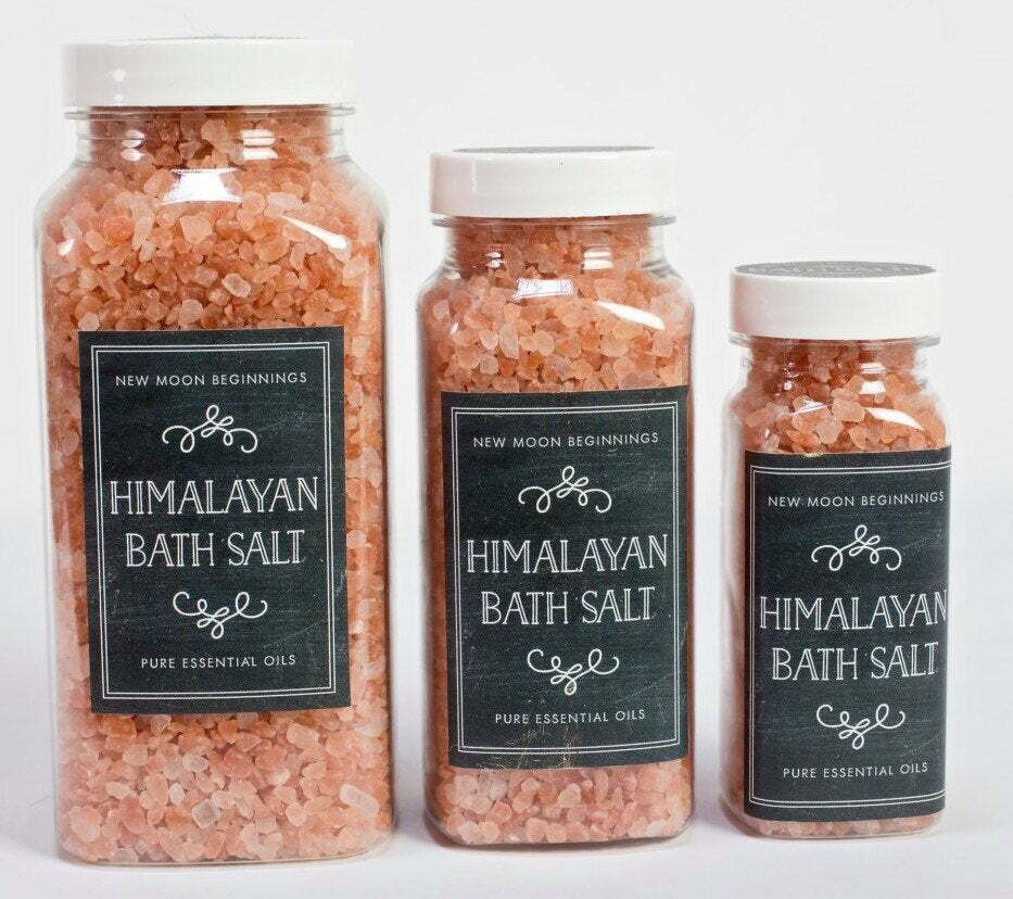 Himalayan Bath Salts Bath Salt with Healing Crystal New Moon Beginnings