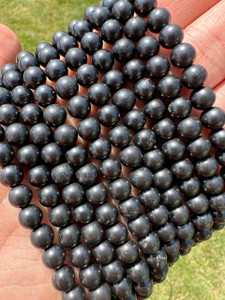 Shungite Bead Strand 