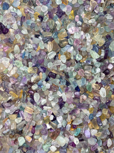 Bulk Rainbow Fluorite Crystal Chips (1 lb. Bag)  Size 6mm - 9mm 