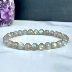 Labradorite Elastic Bracelet (A Grade) 6mm Beads 