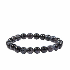 Indigo Gabbro Elastic Bracelet - 8mm Beads