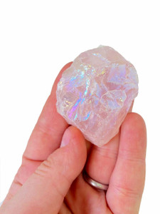 Raw Angel Aura Rose Quartz Crystal