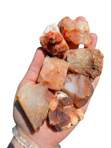 Raw Carnelian Stone with Some Flat Sides - Grade B