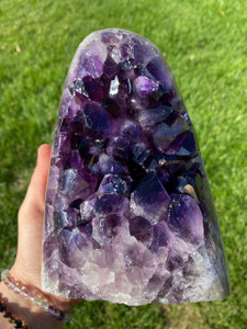 Raw Amethyst Standing Crystal Cluster - 83
