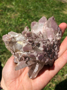 Raw Lithium Quartz Crystal Cluster - 42