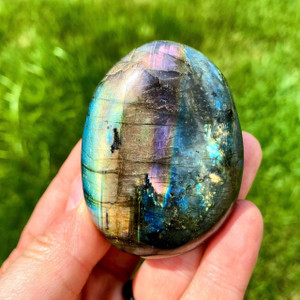 Labradorite Palm Stone - Polished Stone Oval 