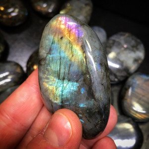 Labradorite Palm Stone - Polished Stone Oval