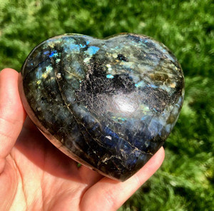 Labradorite Heart - Polished Stone - 12
