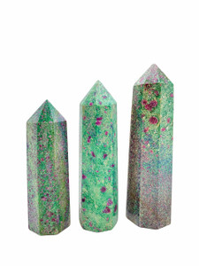 Ruby in Fuchsite Point - Polished Stone Tower