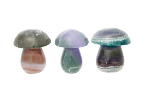 Rainbow Fluorite Mushroom - Polished Crystal Sculpture