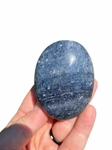 Dumortierite Palm Stone - Polished Crystal Oval