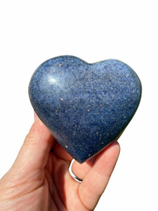 Dumortierite Heart - Polished Crystal