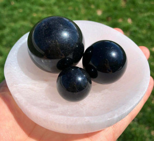 Black Obsidian Sphere - Polished Stone