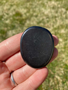 Shungite Worry Stone - Polished Stone Oval Shungite Worry Stone - Polished Stone Oval