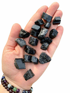 Raw Black Tourmaline Stone - Grade A Small