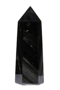 Black Obsidian Point - Polished Stone Tower - 30