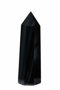 Black Obsidian Point - Polished Stone Tower - 4