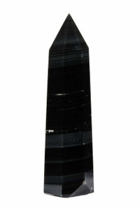 Black Obsidian Point - Polished Stone Tower - 8