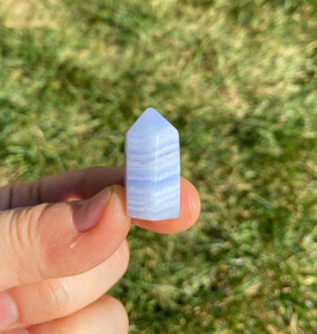 Blue Lace Agate Point mini - Polished Stone Tower