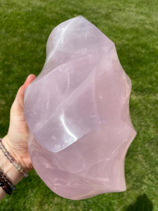 Rose Quartz Flame - Polished Crystal Tower - 15