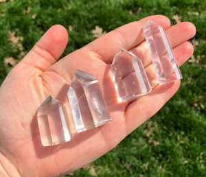 Clear Quartz Point Polished Crystal Tower mini