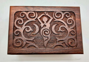 Goddess Carved Wooden Box