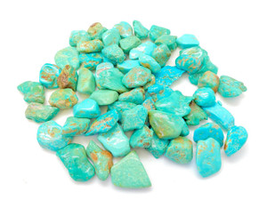 Turquoise Tumbled Stone - Grade A (Polished) from Kingman Arizonia 