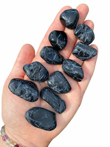 Black Tourmaline Tumbled Stone Grade B - Polished Black Tourmaline Crystal