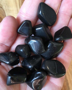 Apache Tears Tumbled Stone Black Obsidian - Polished Apache Tears Crystal