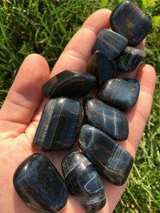 Blue Tigers Eye Tumbled Stone - Polished Blue Tigers Eye Crystal