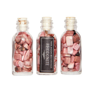 Rhodonite Crystal Chips Bottle