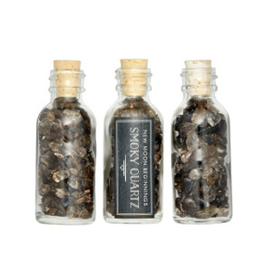 Smoky Quartz Crystal Chips Bottle