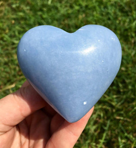 Angelite Heart - Polished Stone